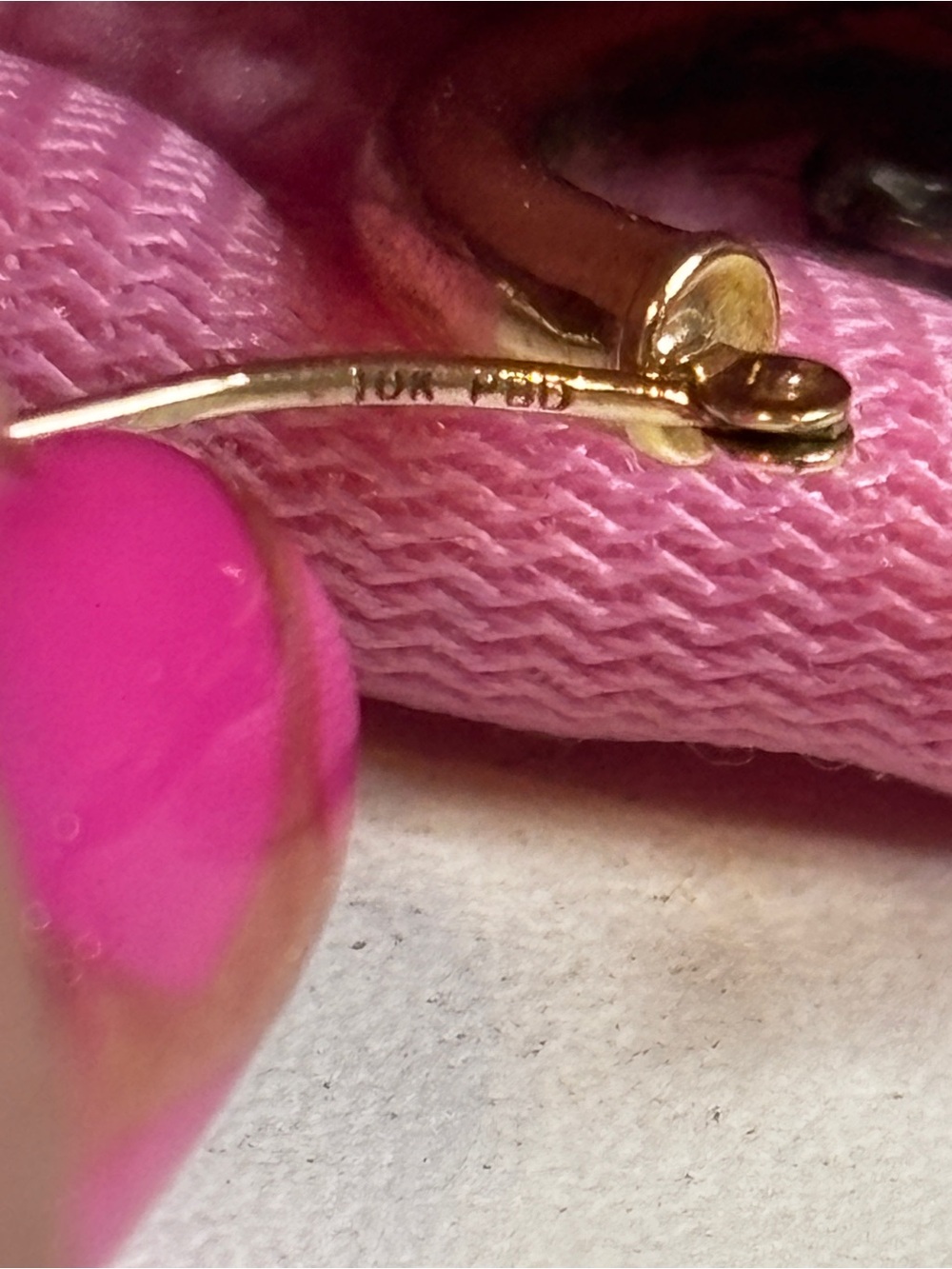 Peter Brams Designs PBD 10K Gold Sterling Silver Cupid Hoop Earrings Vintage - Picture 3 of 5
